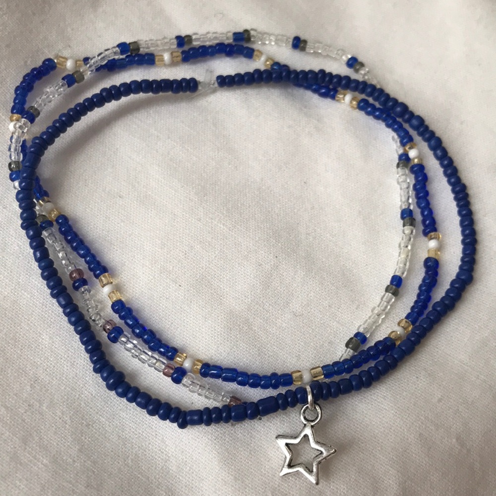 SALE⭕️⭕️⭕️Night time seed bead anklet set